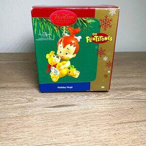NIB Heirloom Ornament Collection The Flintstones "Pebbles" Holiday Hugs Ornament